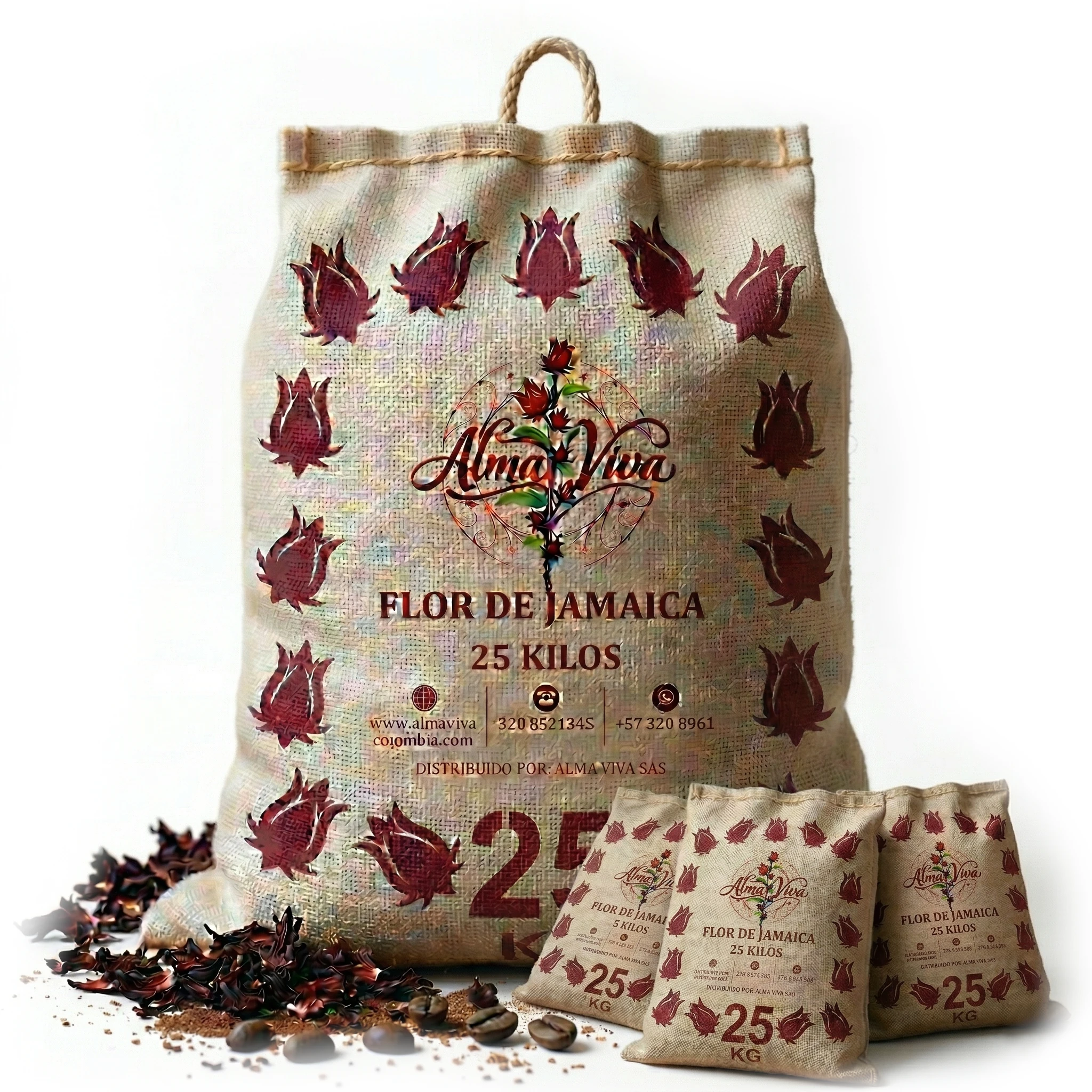 flor de jamaica 25 kilos